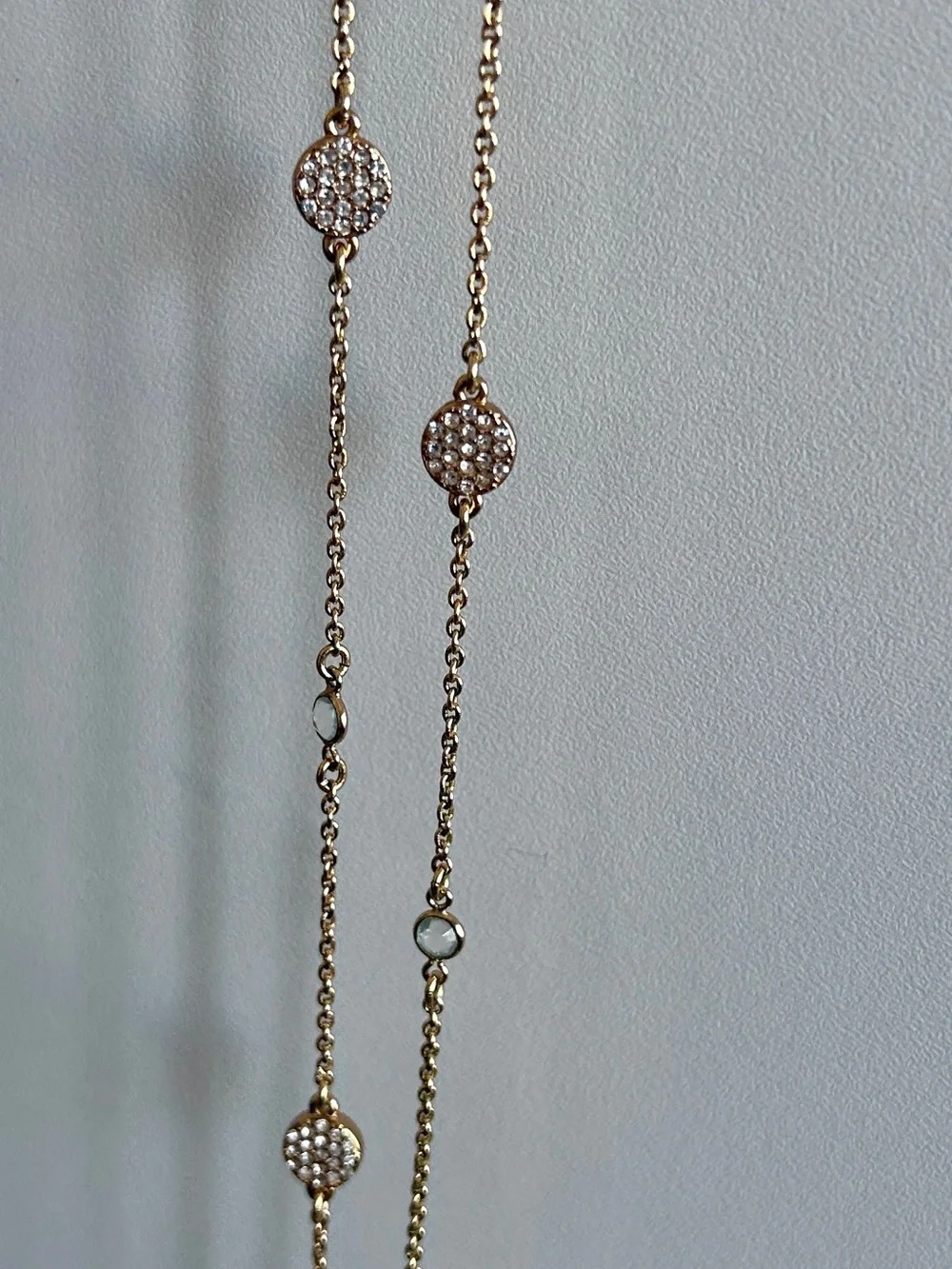 Kate Spade Cluster Gold Crystal Station and Pave 16” Necklace - Picture 1 of 10